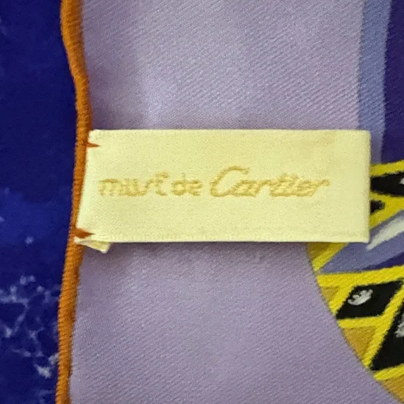 Elegant Purple and Gold Designer Scarf - Picture 9 of 10